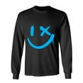 thumbnail image 1 of Smile Wink Sarcastic Humor Novelty Men's Long Sleeve Shirts, 1 of 3