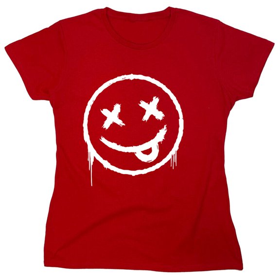 Smile X Eyes Sarcastic Humor Novelty Funny Women's Casual Tees
