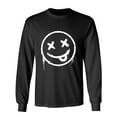 thumbnail image 1 of Smile X Eyes Sarcastic Humor Novelty Men's Long Sleeve Shirts, 1 of 3