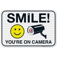 thumbnail image 1 of Smile You'Re On Camera Sign, Camera Sign, 12x18 Reflective Aluminum EGP, 1 of 1