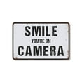 thumbnail image 1 of Smile You’re On Camera (2 Pack) 7 Inch x 10 Inch Novelty Aluminum Metal Sign Recording In Progress Weatherproof Perfect for Entryways Garages Shops Fun Gift for Homeowners Security, 1 of 6