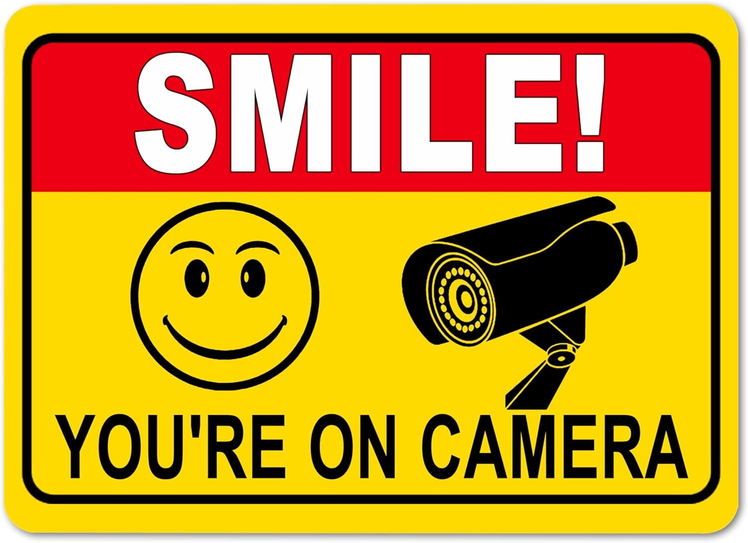 Smile You’re on Camera Sign, Video Surveillance Signs Outdoor,UV ...