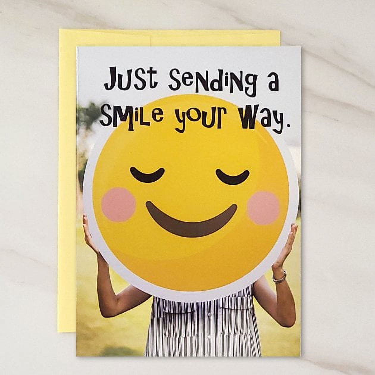 Smile Your Way Thinking of You Greeting Card, 5x7 in. Yellow Envelope