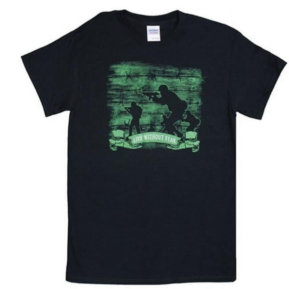 Smile for The Flash Mens T-Shirt - Olive Drab, Medium