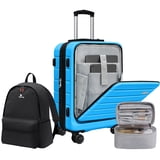 SmileLine 20 Inch Lightweight Hardside Expandable Carry-On Suitcase ...