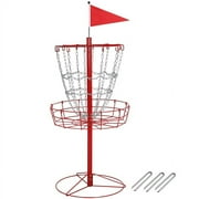 Alden Design 12-Chain steel Disc Golf Goal for Target Practice, Red
