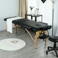 thumbnail image 1 of Alden Design 2 Section Portable Massage Table with Headrest Armrest, Black, 1 of 12