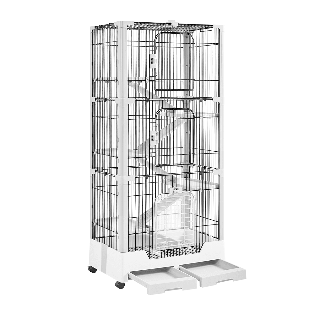 Alden Design 6Level Rolling Rabbit Cage with Platform and Ramp for