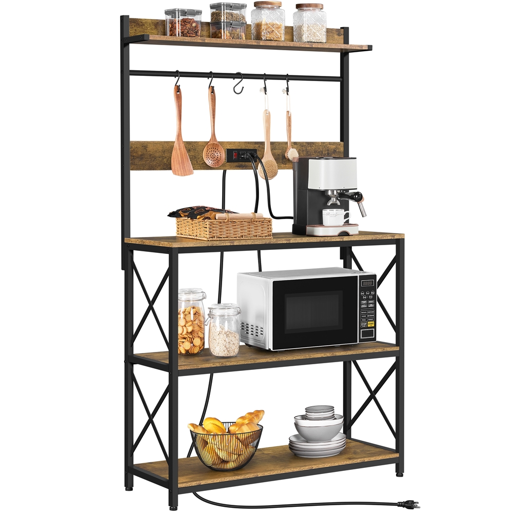 Yaheetech 63'' H 4Tier Baker's Racks with 2 AC Outlets for Kitchens