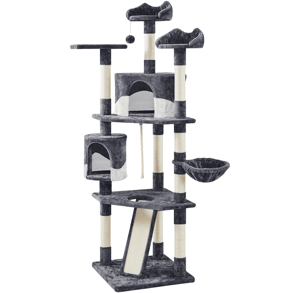 SmileMart 79"H Multilevel Large Cat Tree Condo Tower with Scratching