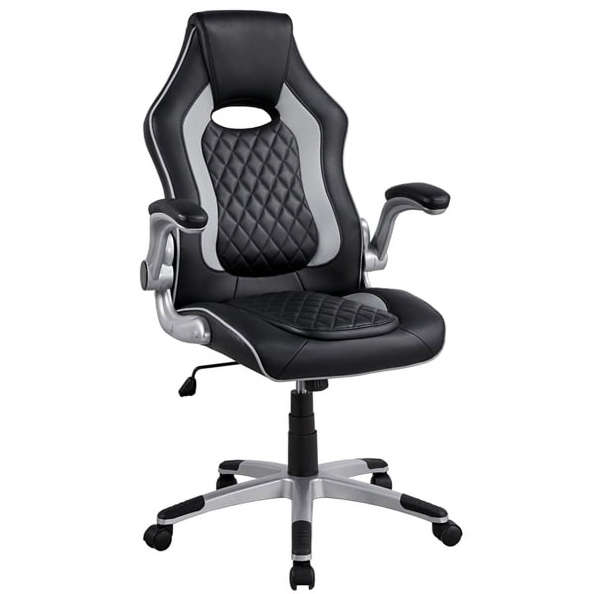SmileMart Adjustable Ergonomic High Back Gaming Chair, Black/Gray - image 1 of 13