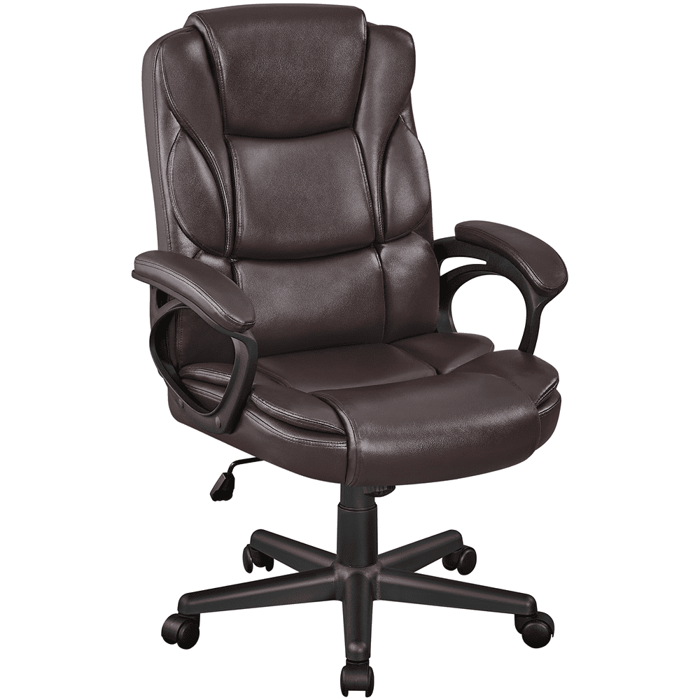 SmileMart Faux Leather Upholstered Executive Office Chair with High
