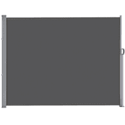 SmileMart Side Awning with Retractable Screen, Dark Gray, Medium