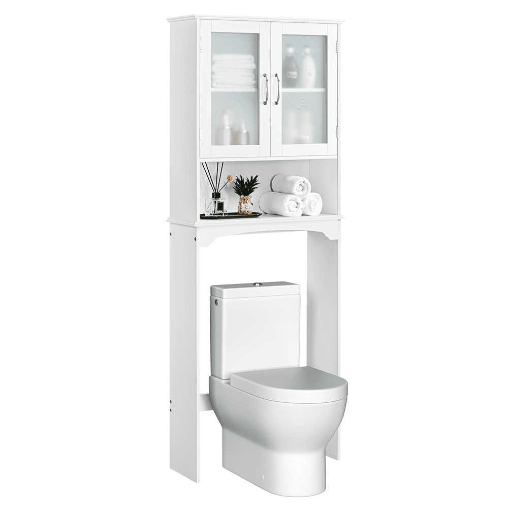 Wood Over the Toilet Storage Cabinet Bathroom Space Saver w/Paper Holder &  Shelf, 1 unit - Fry's Food Stores