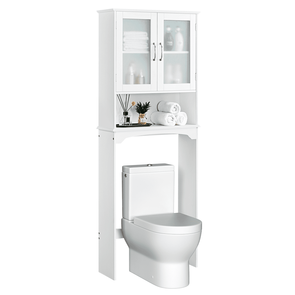 SmileMart Wooden Over the Toilet Storage Cabinet 3 Shelf for