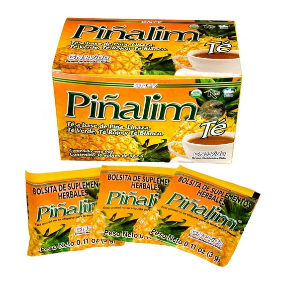 SmileMore Pinalim Tea/Te de Pinalim Mexican Version- Pineapple, Flax, Green Tea, White Tea - 30 Day Supply 30 Count (Pack of 1)