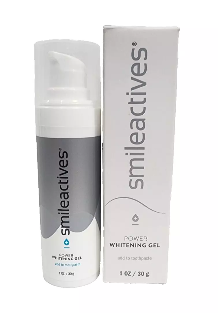 Smileactives Power Whitening Gel (USE WITH TOOTHPASTE) 1 oz. New