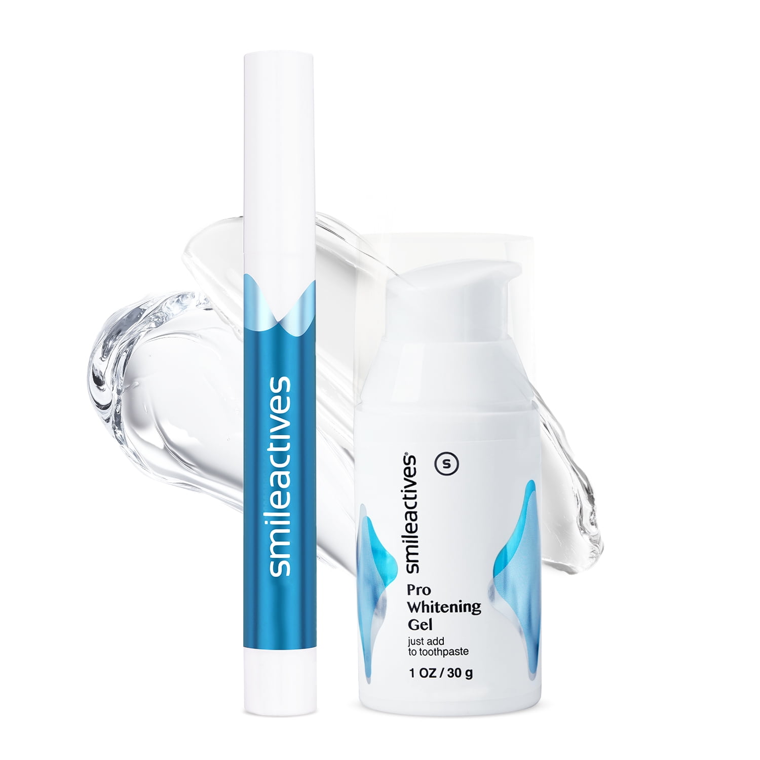 Smileactives Tooth Whitening \u0026 Brightening Duo, Dentist Quality Pro Gel \u0026 Pen, 30 Day Supply