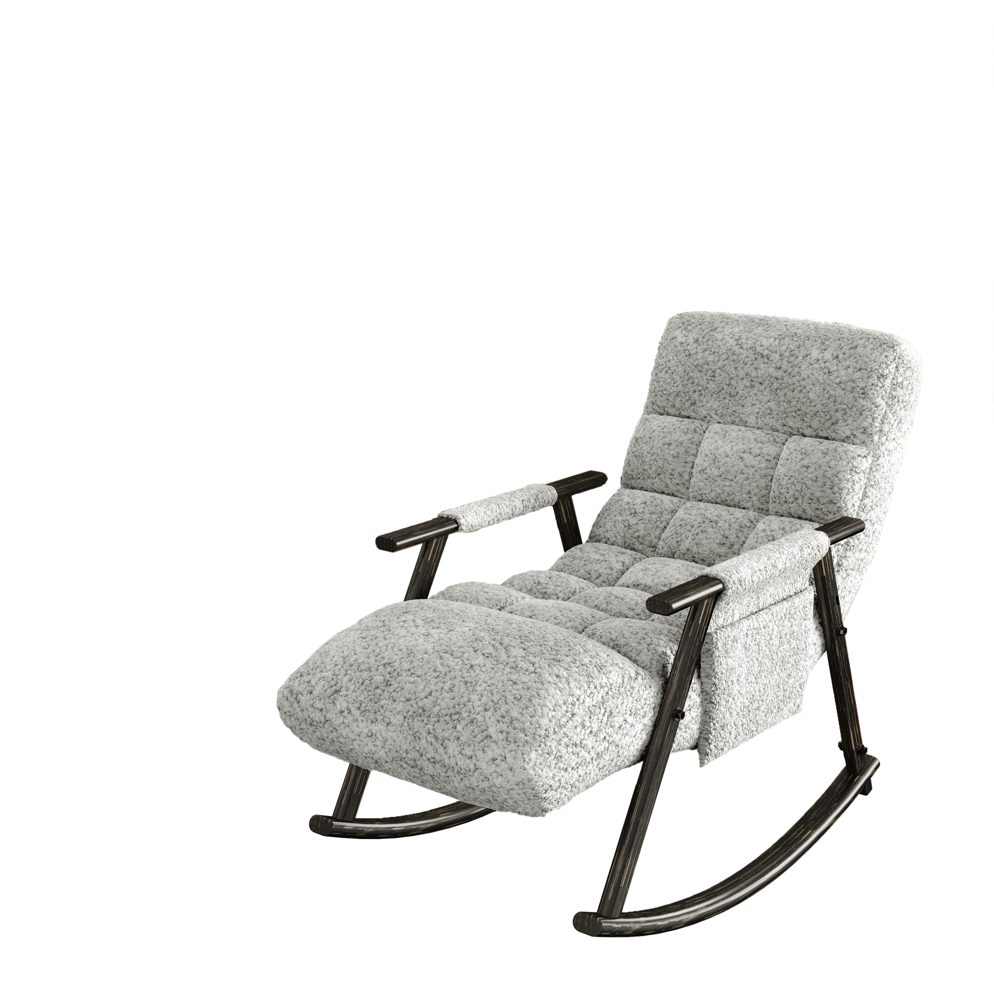 Smilegend Adjustable Rocking Chair with Footrest & Side Pockets ...
