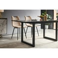 thumbnail image 1 of Smilegend Modern Square Extendable Dining Table, Black Metal Legs, Space Saving Kitchen & Living Room Table - Expands to 70.86", 1 of 7