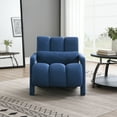 Smilegend Modern Upholstered Accent Chair Comfortable Linen Fabric Dark