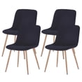 thumbnail image 1 of Smilegend Set of 4 Black Modern Dining Chairs with New Technology - Suitable for Restaurants, Cafes, Offices, Living Rooms, and Reception Rooms, 1 of 7