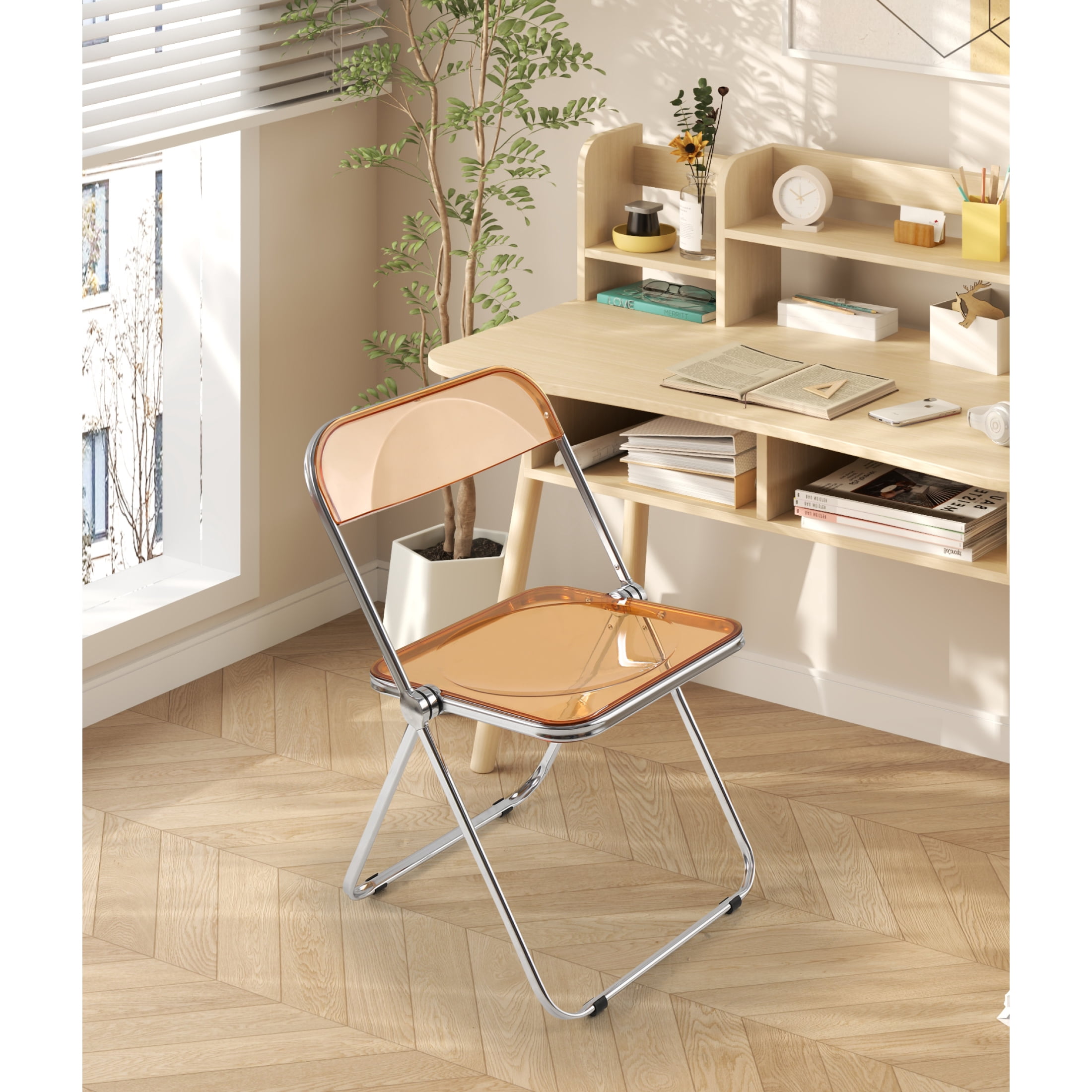 O-Clear Transparent Stackable Folding Chair