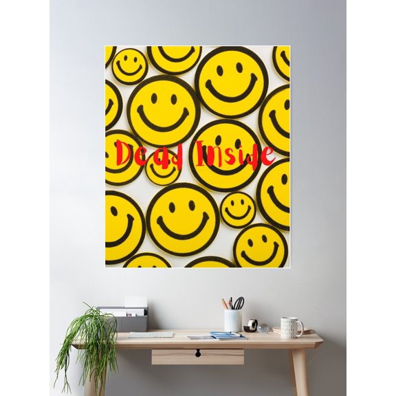 Smiles Poster Wall Art, Modern Wall Decor For Living Room Bedroom, 12x18 UNFRAMED
