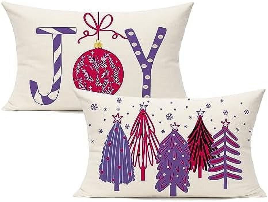 Purple christmas pillows shop