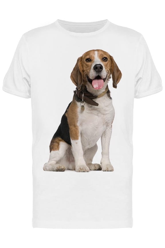 Smiley Beagle T-Shirt Men -Image by Shutterstock, Male 3X-Large