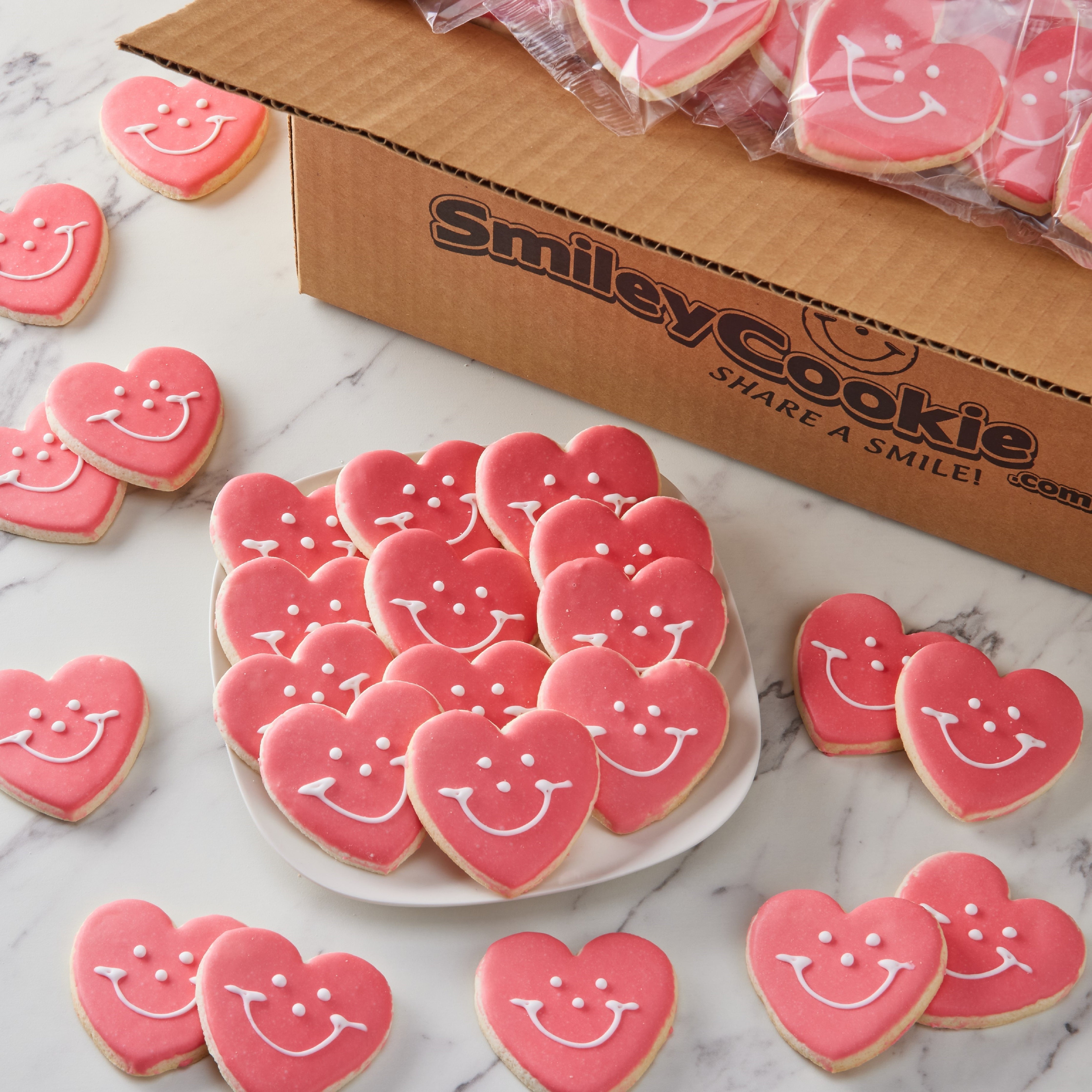 Smiley®  Cookie Mini Heart-Shaped Sugar Cookies, 50 Count