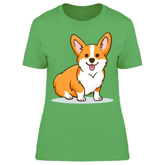 Smiley Corgi T-Shirt Women -Image by Shutterstock, Female 3X-Large