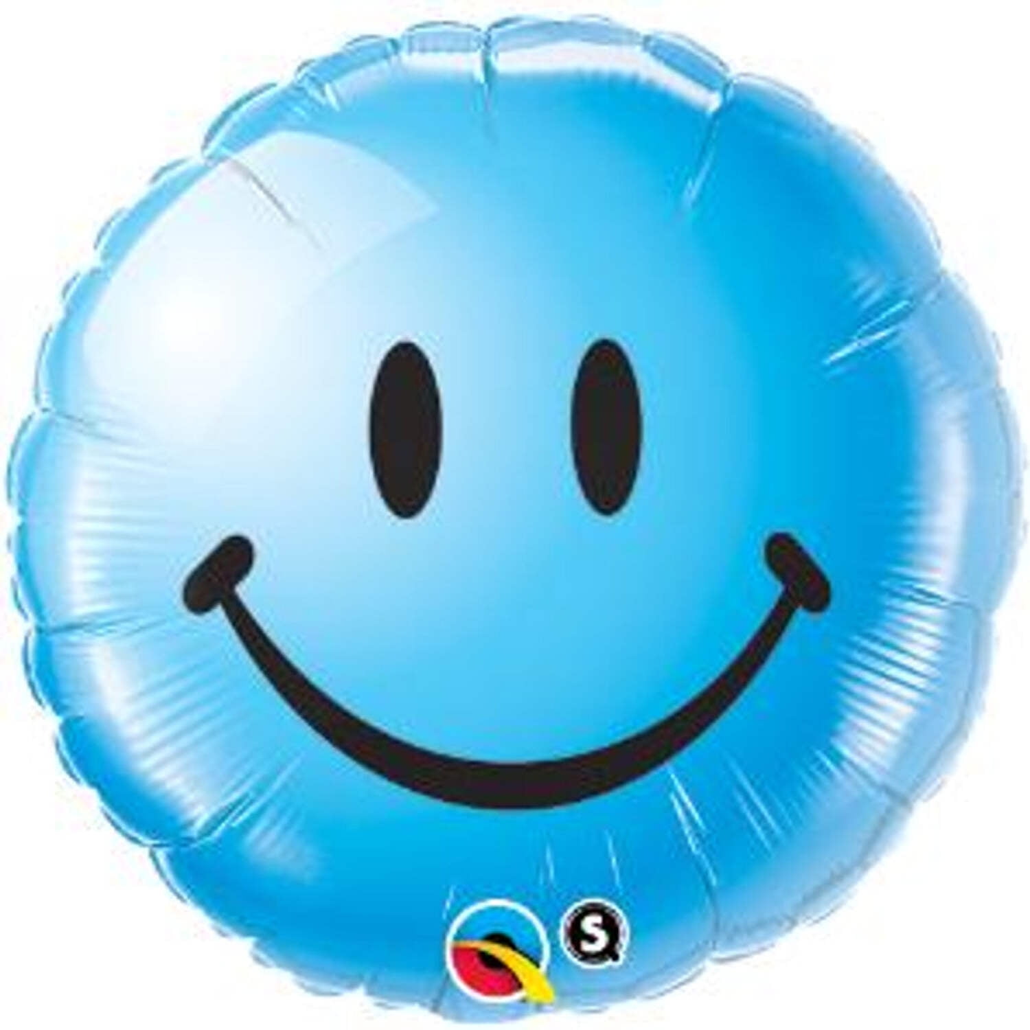 Smiley Face Blue 18 Inch Foil Mylar Balloon [29638]