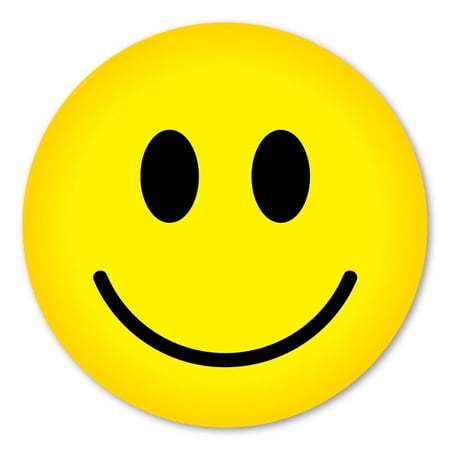 Smiley Face Magnet 5.75" Circle, Happy Face Magnets for Cars, UV Protected 30 Mil Thick Circle Car Magnets, Yellow Smiling Fridge Magnet, Face Magnet by Magnet America
