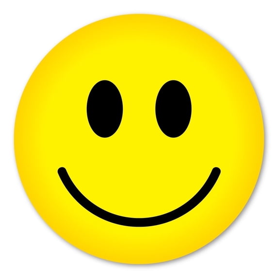 Smiley Face Magnet 5.75" Circle, Happy Face Magnets for Cars, UV Protected 30 Mil Thick Circle Car Magnets, Yellow Smiling Fridge Magnet, Face Magnet by Magnet America