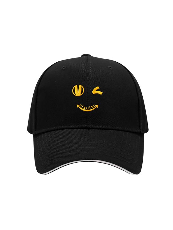Smiley Face Embroidered Cotton Daily Wear Casual Baseball Dad Hat