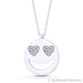 thumbnail image 1 of Smiley Face Emoji Nano Crystal / Cubic Zirconia Pendant & Chain Necklace in .925 Sterling Silver, 1 of 1
