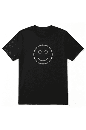 Smiley Face Expression Figure Cool Graphic Tee for Men and Women, Goofy Party Cotton Short Sleeves T-Shirt