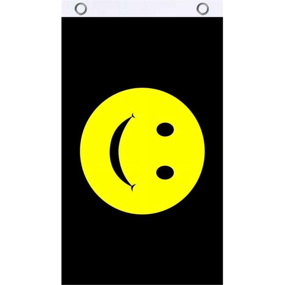 Fly Flags Polyester 3' x 5' Smiley Face Outdoor Flag