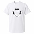 thumbnail image 1 of Smiley Face Graphic Tee | Unisex Classic Fit Crew Neck Short Sleeve T-Shirt | S–4XL, 1 of 9