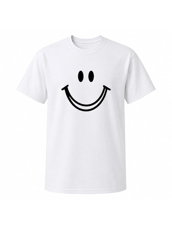 Smiley Face Graphic Tee | Unisex Classic Fit Crew Neck Short Sleeve T-Shirt | S–4XL