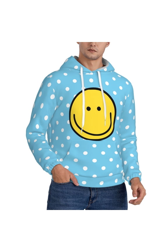 Smiley Face Hoodie Men Unisex 3d Fleece Hooded Sweatshirt Small