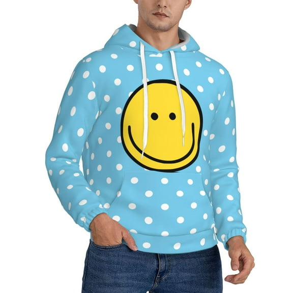 Smiley Face Hoodie Men Unisex 3d Fleece Hooded Sweatshirt Xx-Large