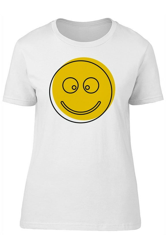 Smiley Face In A Yellow Dot T-Shirt Women -Image by Shutterstock, Female Medium
