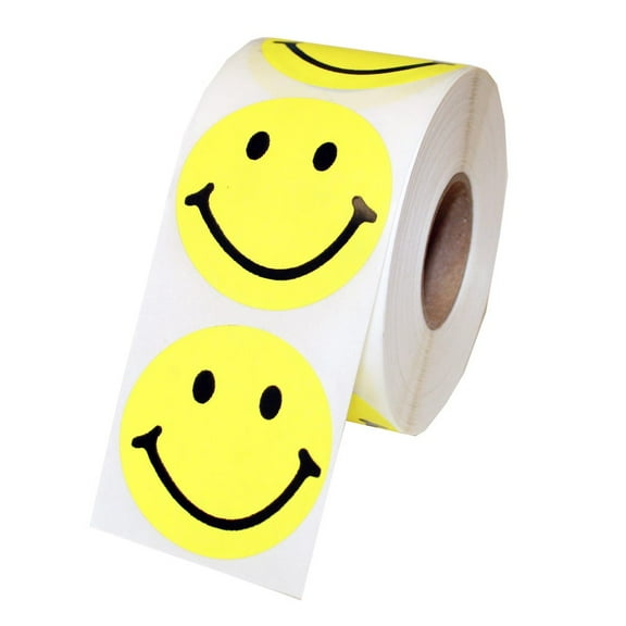 Smiley Face Labels 1.5"