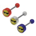 thumbnail image 1 of Smiley Face Logo Tongue Ring, 1 of 3