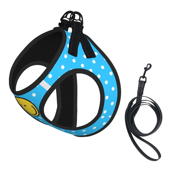 Smiley Face Pet Leash Vest Small Dogs Cats Puppy Harness With Leash Reflective No Choke Small