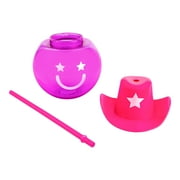 Smiley Face Pink and Purple Cowboy Tumbler, 2 pack