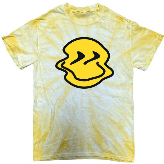 Smiley Face Reflection Happy Face Adult Tie Dye T-Shirt Men Women