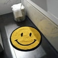 thumbnail image 1 of Smiley Face Reversible Round Bath Mat Rug, 1 of 4